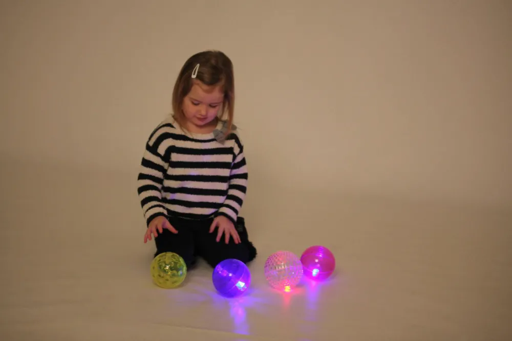 Bolde<tickit® Sansebolde m. LED lys, 4 stk