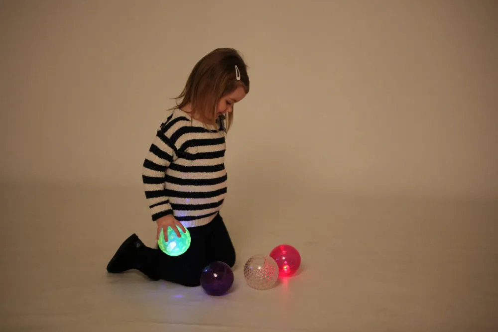 Bolde<tickit® Sansebolde m. LED lys, 4 stk