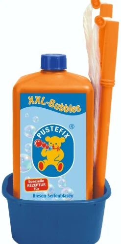 Udeleg<Pustefix Sæbebobler XXL - Tristring + 1.000 ml