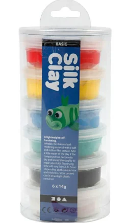 Kreativ Leg<Creativ Company Silk Clay 6 x14 gr. - Basisfarver