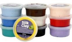 Kreativ Leg<Creativ Company Silk Clay 10 x 40 gr. - Basisfarver