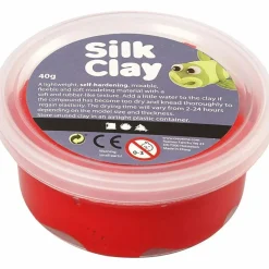 Kreativ Leg<Creativ Company Silk Clay 1 x 40 gr. - Rød