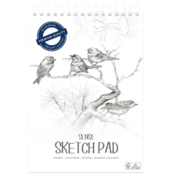 Tegne- & Malegrej< Skitseblok A4 / 140 gr. - Hvid, 60 ark