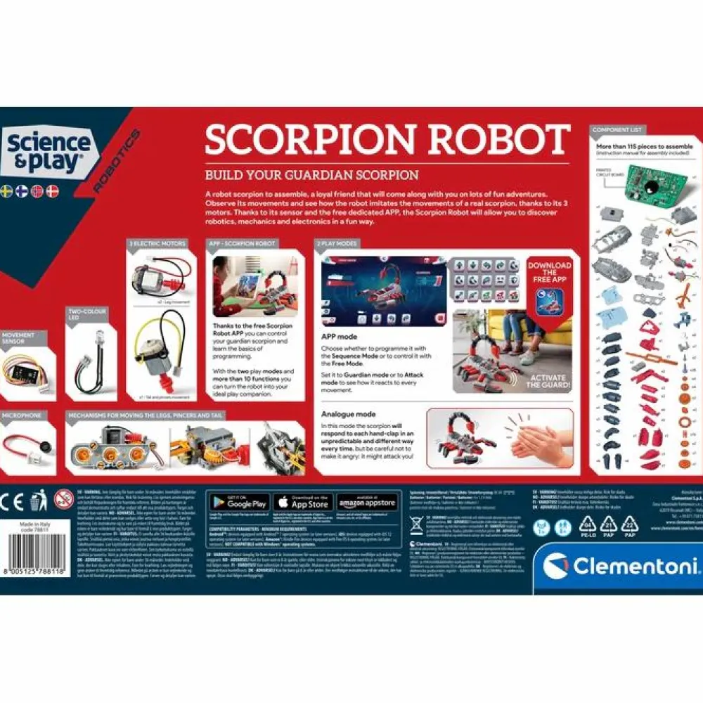Byggesæt|Stem Læringslegetøj<Clementoni Skorpion robot