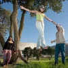 Udeleg|Balanceleg< Slackline balancesæt - Øvede/Aktiv