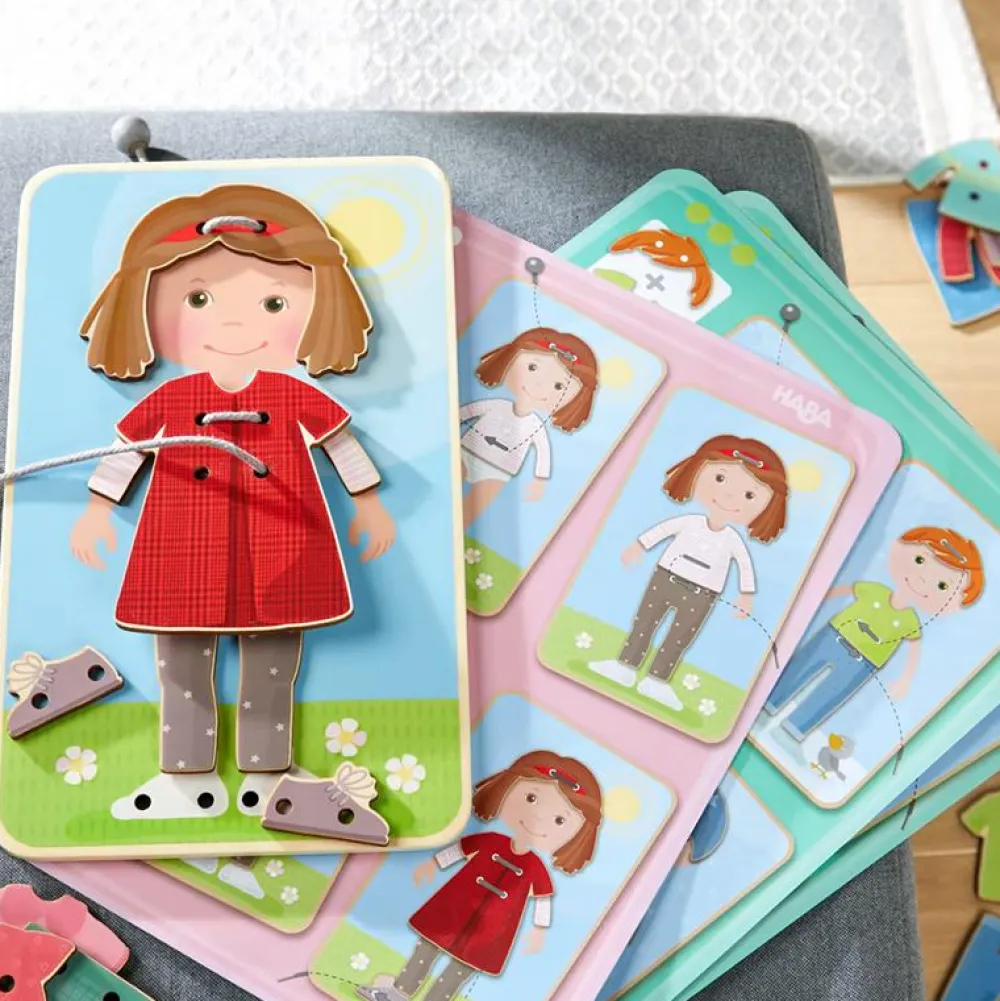 Montessori<Haba Snøreleg - Giv mig tøj på