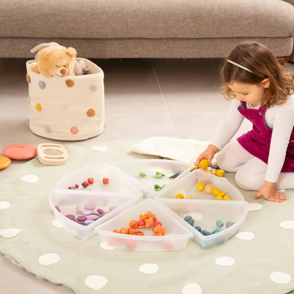Lysborde|Sorterings- & Stablelegetøj<tickit® Sorteringsbakker - Transparente, 6 stk