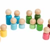 Trælegetøj|Montessori< Sorteringssæt - Træfigurer, 16 dele