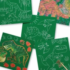 Dinosaur Legetøj|Tegne- & Malegrej<Crocodile Creek Sparkle Scratch Art - Dinosaurer