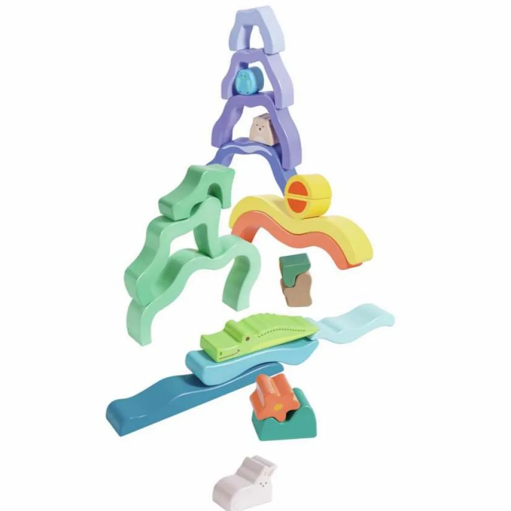 Trælegetøj|Sorterings- & Stablelegetøj<Hape Stable- & byggeklodser - Natur