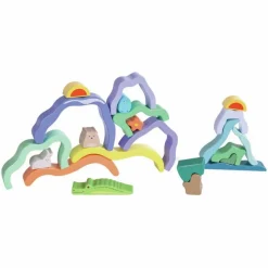 Trælegetøj|Sorterings- & Stablelegetøj<Hape Stable- & byggeklodser - Natur