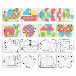 Kreativ Leg|Tumlinge Legetøj<Quercetti Stiftmosaik - FantaColor Junior Pastel, 58 stk