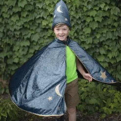 Halloween|Fastelavn<Great Pretenders Stjernekappe med hat, str. 5-6 år