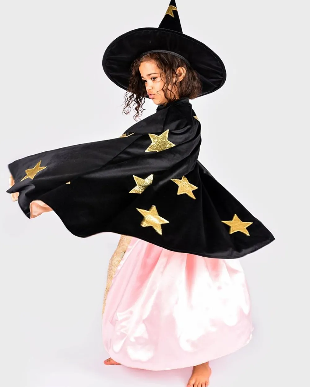 Halloween|Fastelavn<Den Goda Fen Stjernekappe- og hat, str. 3-8 år