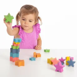 Trælegetøj|Montessori<tickit® Stjerner af træ - Regnbue, 21 stk