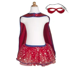 Fastelavn<Great Pretenders Superheltinde m. skørt og maske, str. 4-7 år