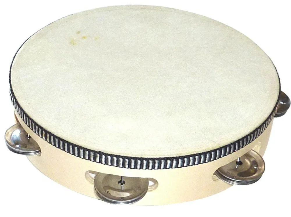 Audio / Høresans|Musikinstrumenter Til Børn< Tamburin med skind - Ø20 cm.