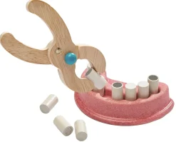 Økologisk Eller Bæredygtig|Trælegetøj<PlanToys Tandlægesæt