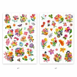 Fastelavn<Djeco Tatoveringer - Farvestrålende blomster