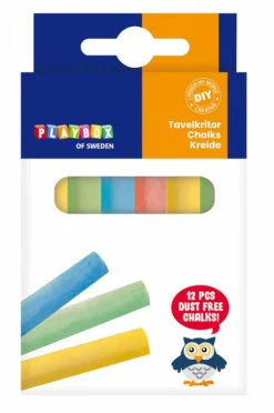 Tegne- & Malegrej<Playbox Tavlekridt - Kulørt, 12 stk