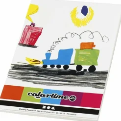 Tegne- & Malegrej<Creativ Company Tegneblok A4 / 120 gr. - Hvid, 50 ark