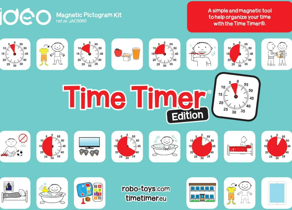 Piktogrammer|Hjælpemidler<Time Timer - Magnetiske piktogrammer, Startsæt
