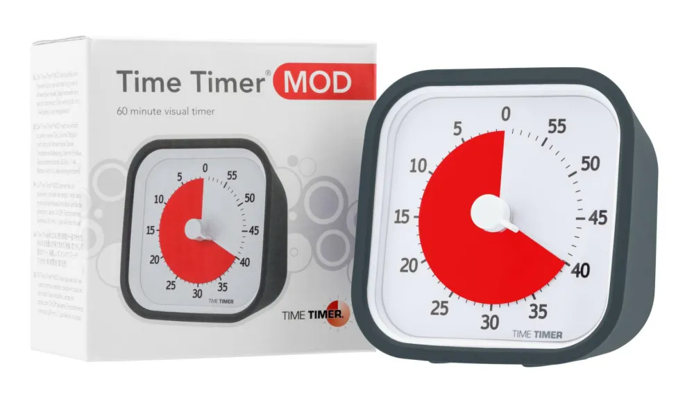 Hjælpemidler|Til Børneværelset<Time Timer MOD Mørkegrå - 1 time