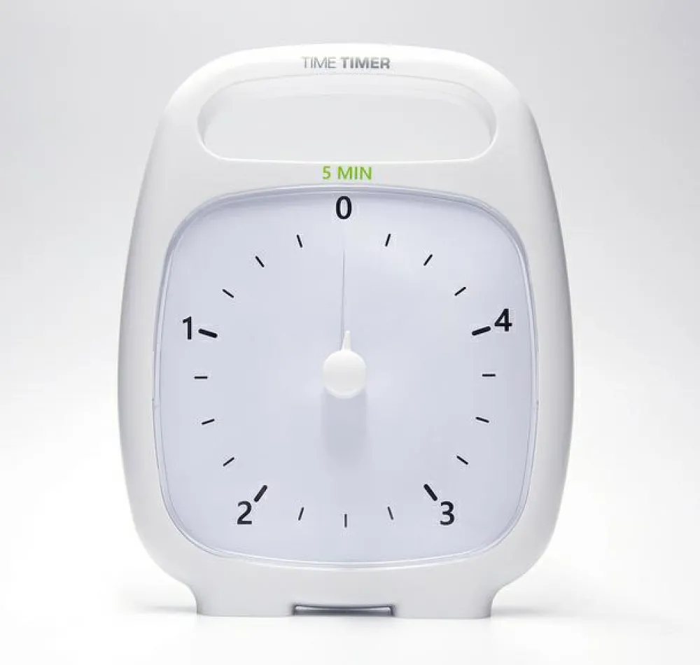 Hjælpemidler|Til Børneværelset<Time Timer PLUS Hvid (14x18 cm.) - 5 min.