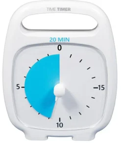 Hjælpemidler|Til Børneværelset<Time Timer PLUS Hvid (14x18 cm.) - 20 min.
