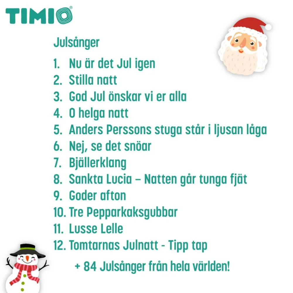 Legetøj Til Ferien|Jul<TIMIO tilbehør - Disc m. julesange