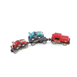 Dukkehus & Legesæt<Hape Tog tilbehør - Transporttog m. racerbiler, 6 dele