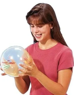 Bolde< Transparent bold med kugler i