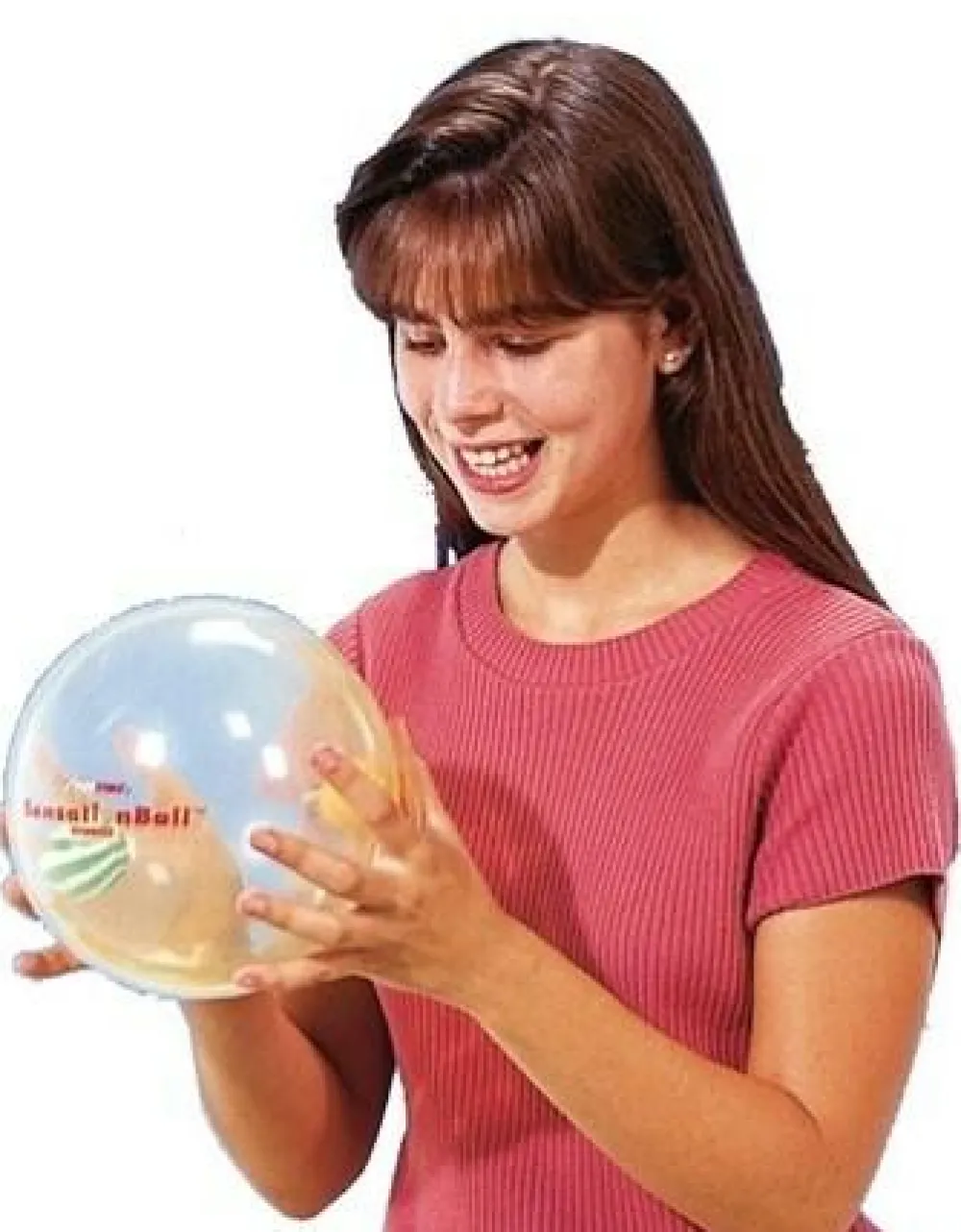 Bolde< Transparent bold med kugler i