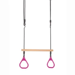 Gynger<DICE Trapezgynge m. ringe - Pink (sort reb)