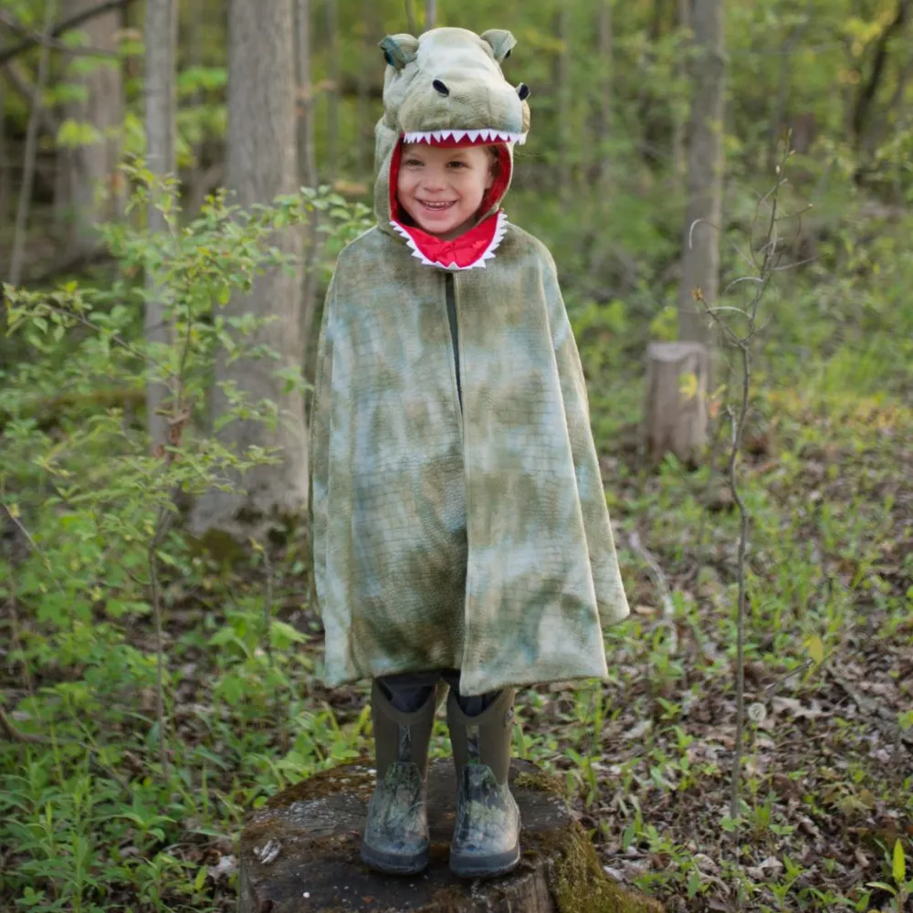 Fastelavn|Dinosaur Legetøj<Great Pretenders T-Rex kappe m. klør - Grøn, str. 4-6 år