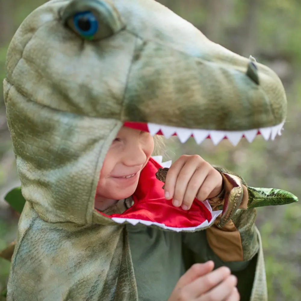 Fastelavn|Dinosaur Legetøj<Great Pretenders T-Rex kappe m. klør - Grøn, str. 4-6 år