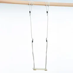 Gynger<DICE Trægynge 44 x 17,5 cm - 6 meter (beige reb)