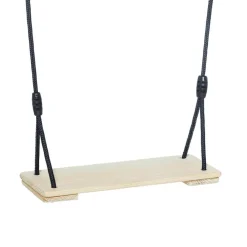 Gynger<DICE Trægynge 44 x 17,5 cm - 6 meter (sort reb)