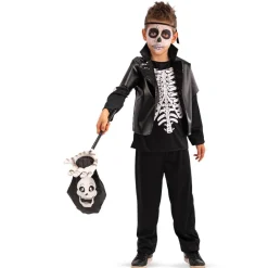 Halloween< Trick-or-Treat-pose med håndtag - Skelethånd