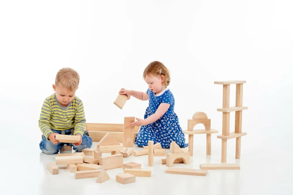 Trælegetøj|Montessori<tickit® Træklodser MEGA, 54 stk