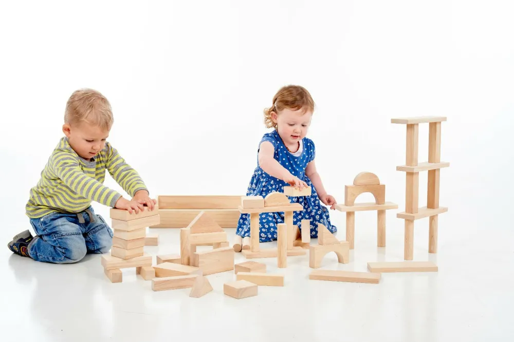 Trælegetøj|Montessori<tickit® Træklodser MEGA, 54 stk