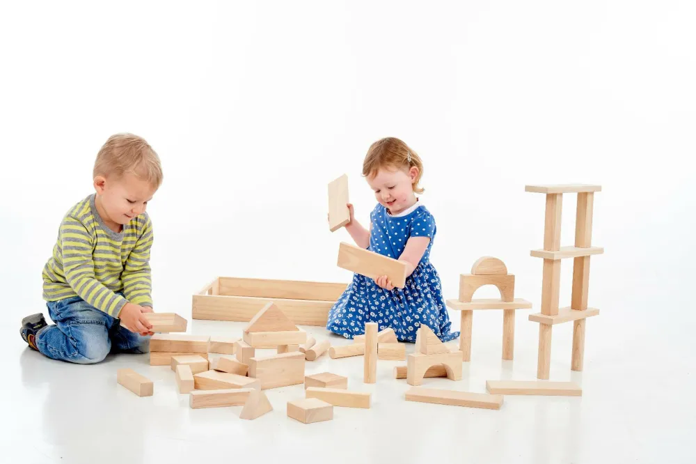 Trælegetøj|Montessori<tickit® Træklodser MEGA, 54 stk