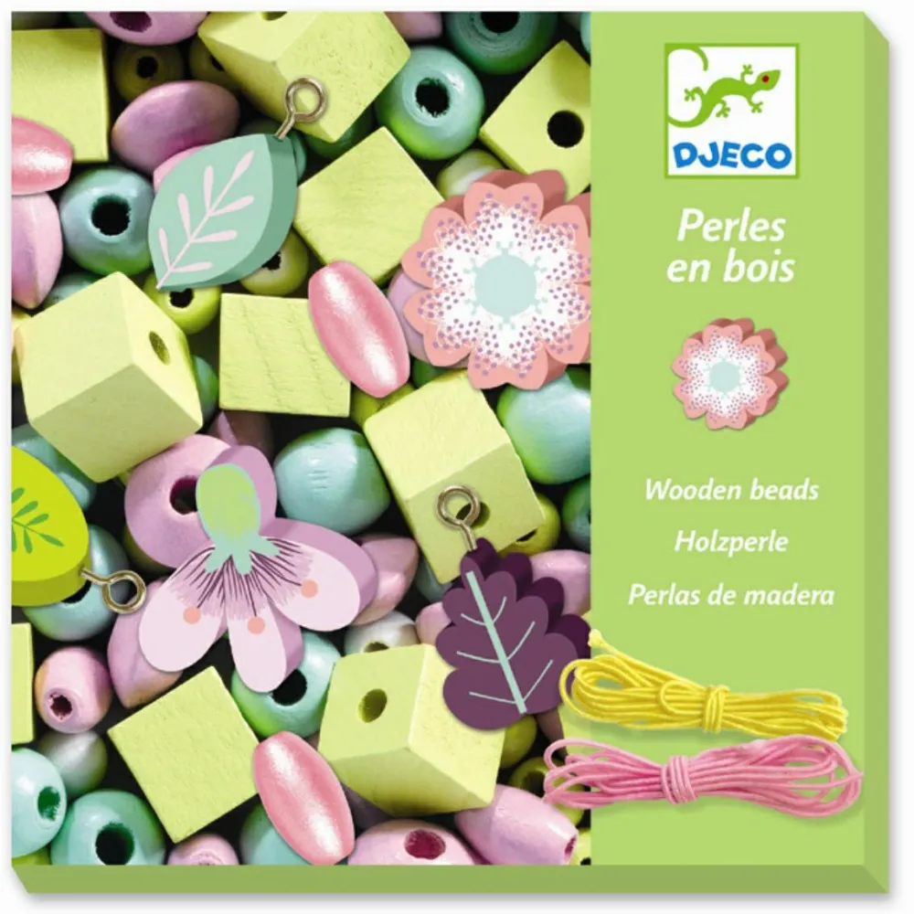 Finmotorik|Påske<Djeco Træperler - Blomster, 450 stk.