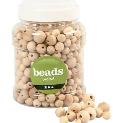 Påske|Montessori<Creativ Company Træperler i spand - Natur, 400 ml