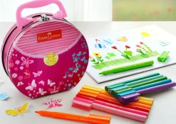 Tegne- & Malegrej<Faber-Castell Tusser - Connector i kuffert-håndtaske, 33 stk