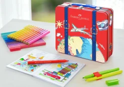 Legetøj Til Ferien|Tegne- & Malegrej<Faber-Castell Tusser - Connector i rejsekuffert, 40 stk
