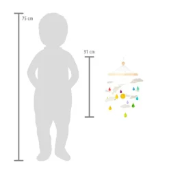 Babylegetøj<small foot Uro - Regnbue-skyer