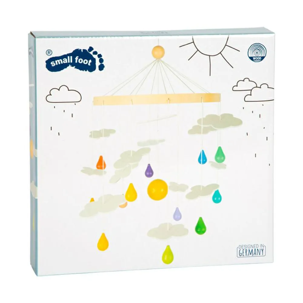 Babylegetøj<small foot Uro - Regnbue-skyer