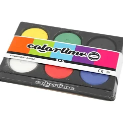 Tegne- & Malegrej<Creativ Company Vandfarver Ø5,7 cm - Basisfarver, 6 stk