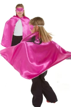 Fastelavn|Udklædningstøj<Pretend to Bee Vendbar kappe - Pink/sølv superhelt, str. 3-7 år